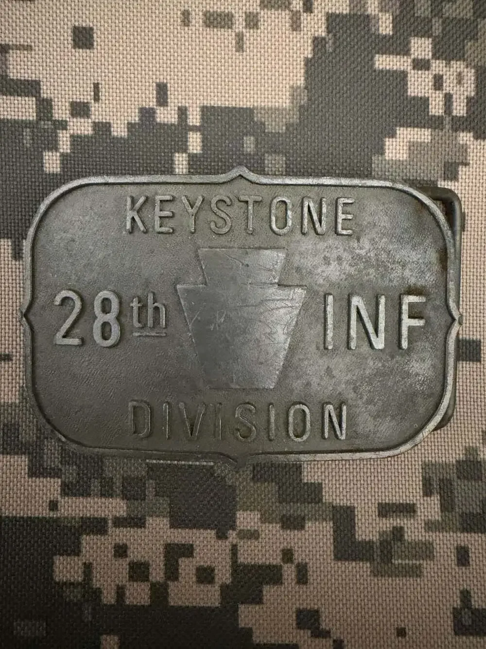 Vintage 28th Infantry Division Keystone Limited Edition Belt Buckle